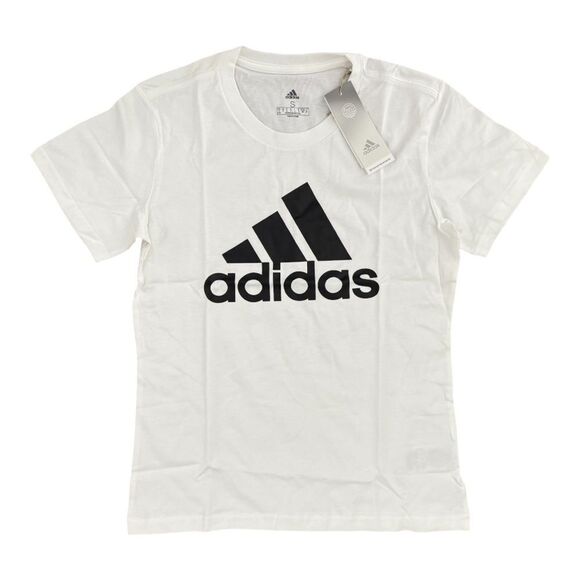 Adidas Multi-Sport White T-Shirt with Black Logo Women’s Size Small - Picture 1 of 7